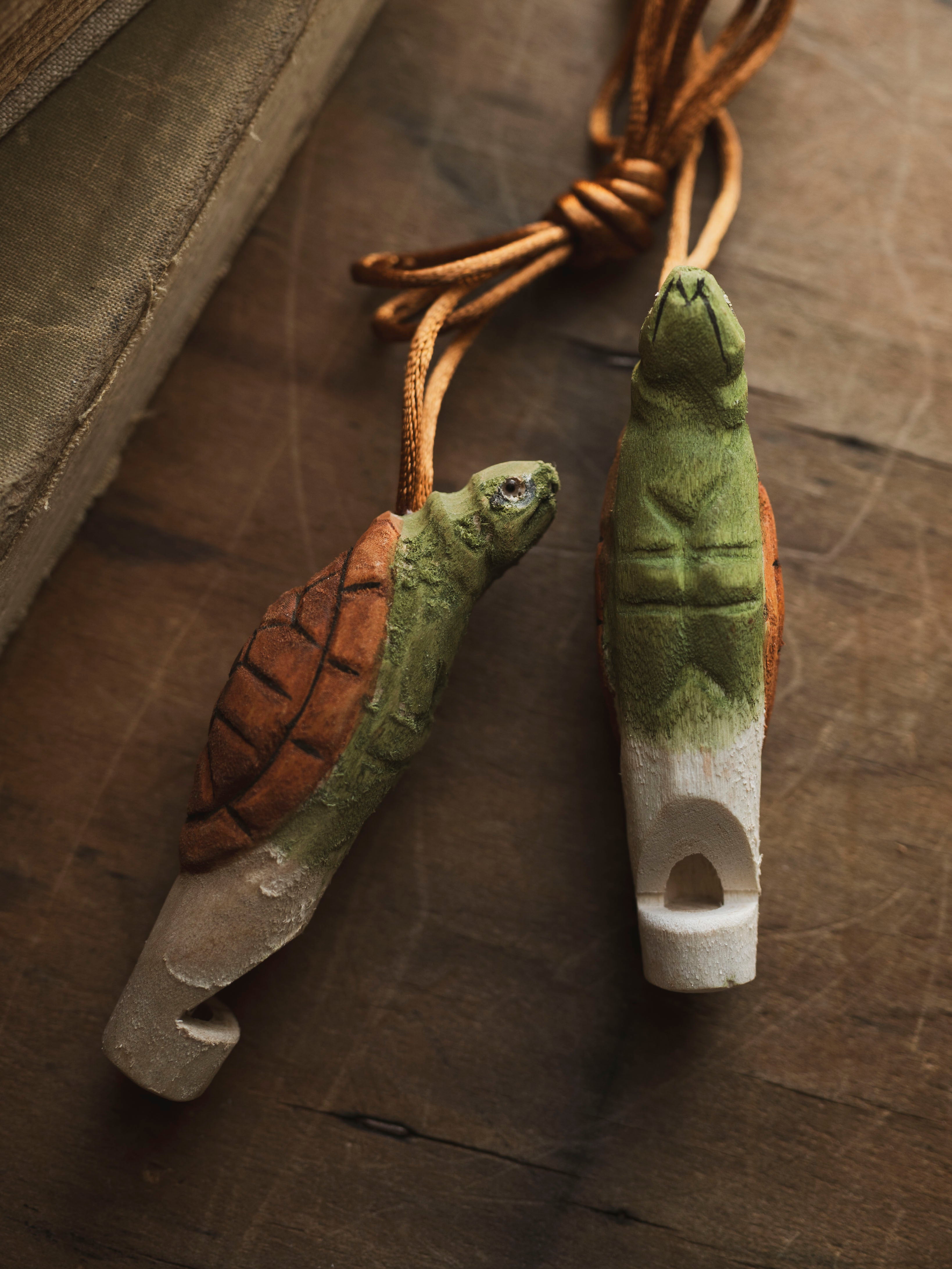 Wood Carved Animal Whistle Necklace, CA833