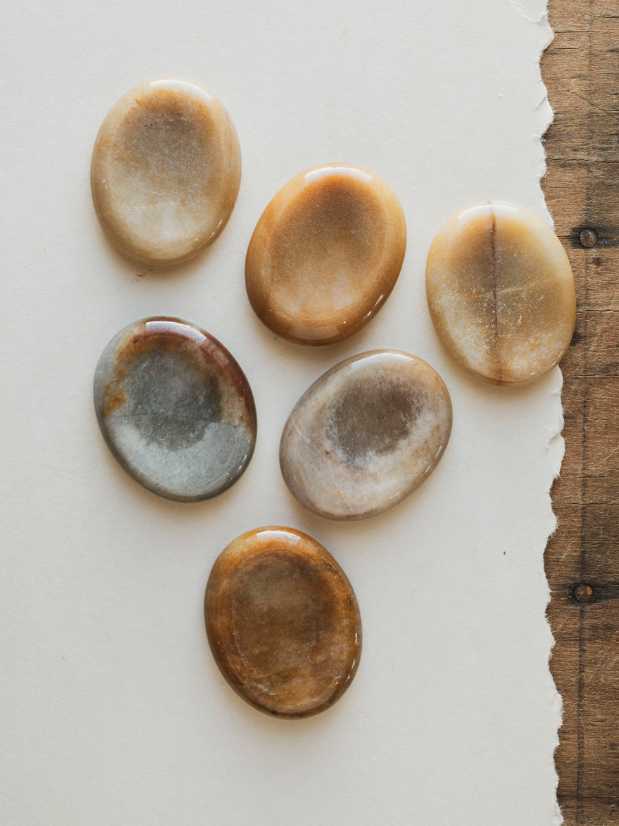 Peach Moonstone Worry Stone, RM1300 – Black Moth
