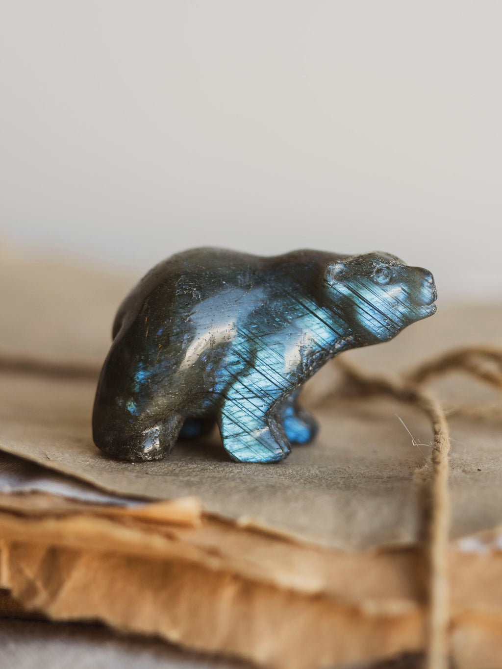 Carved Labradorite Bear, RM3