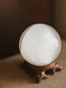 3" White Selenite Sphere, RM313