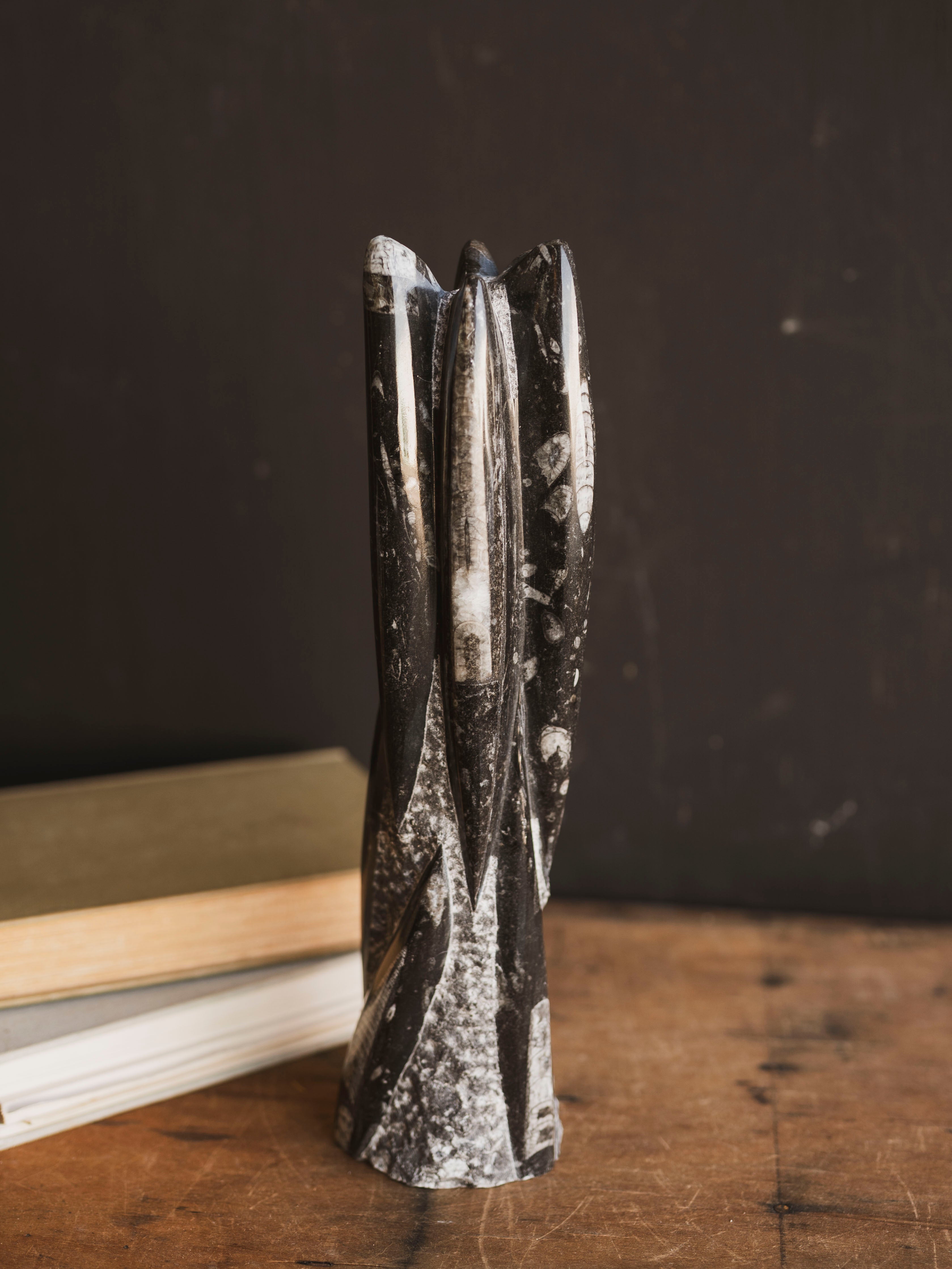 Fossilized Orthoceras Tower, RM633