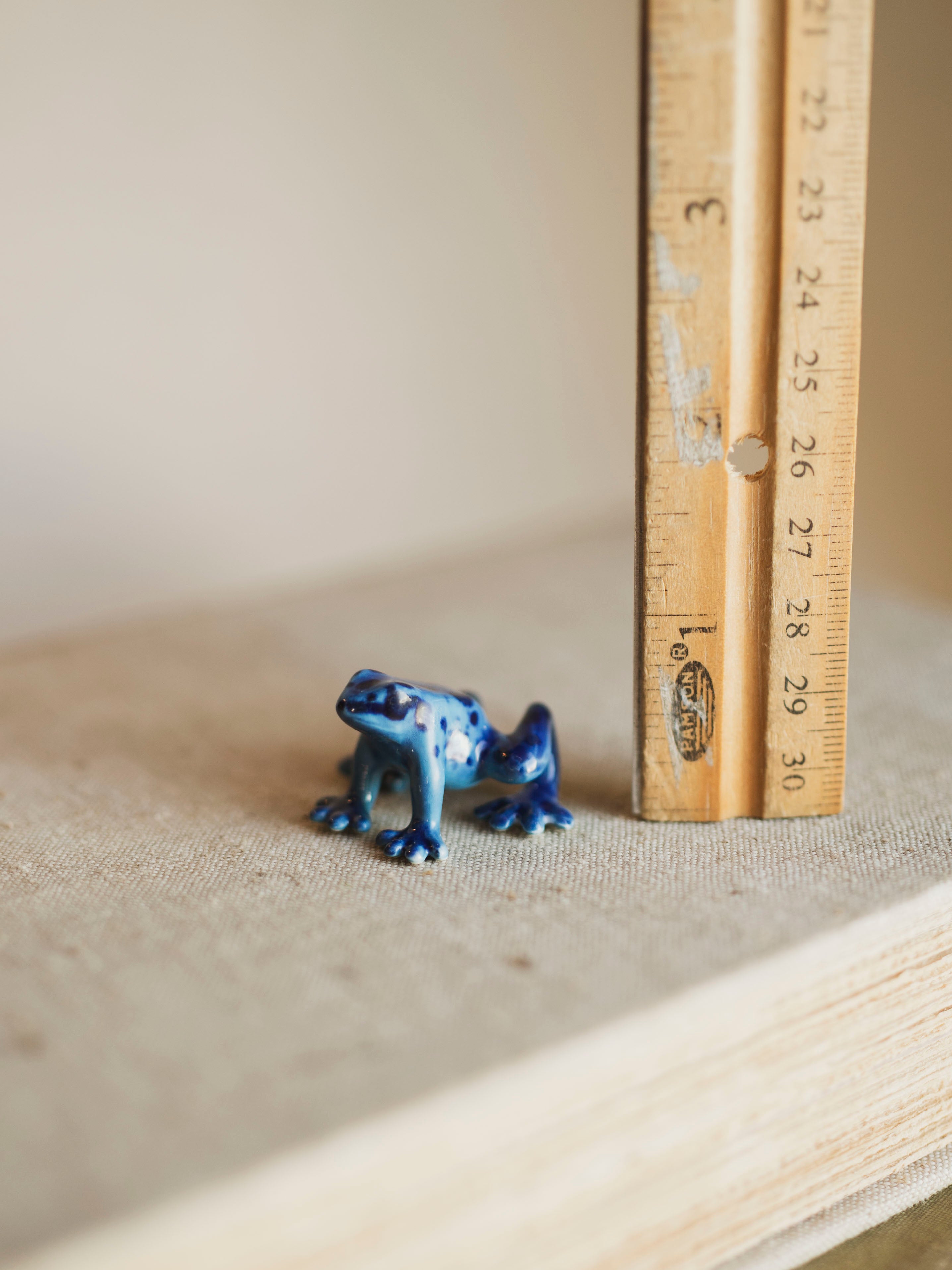 Mini Porcelain Blue Dart Frog, CA1368