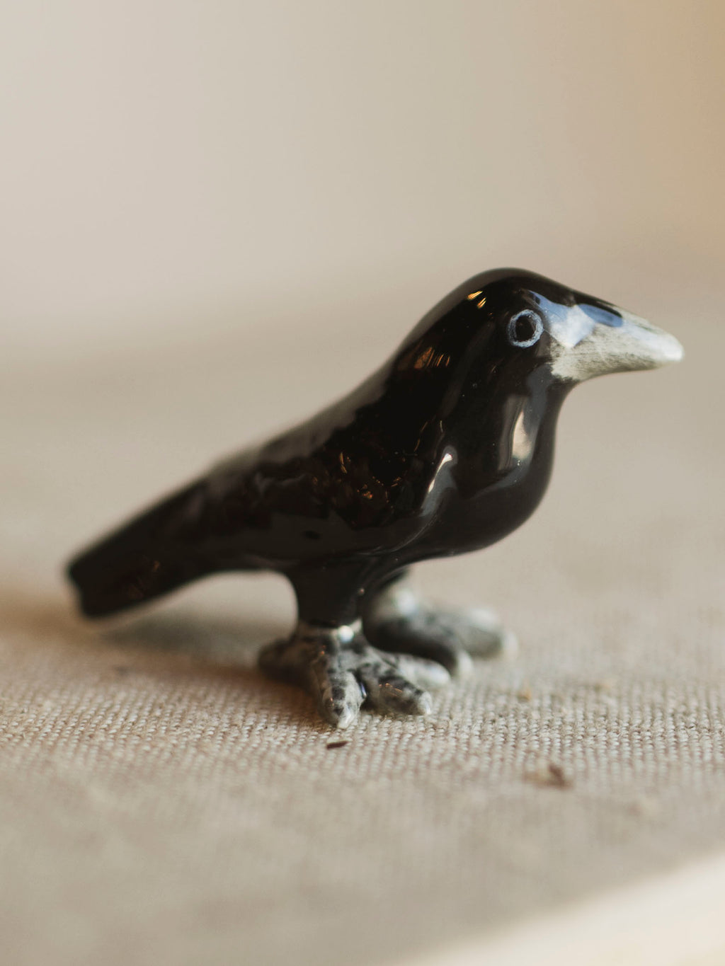 Mini Porcelain Raven, CA1376