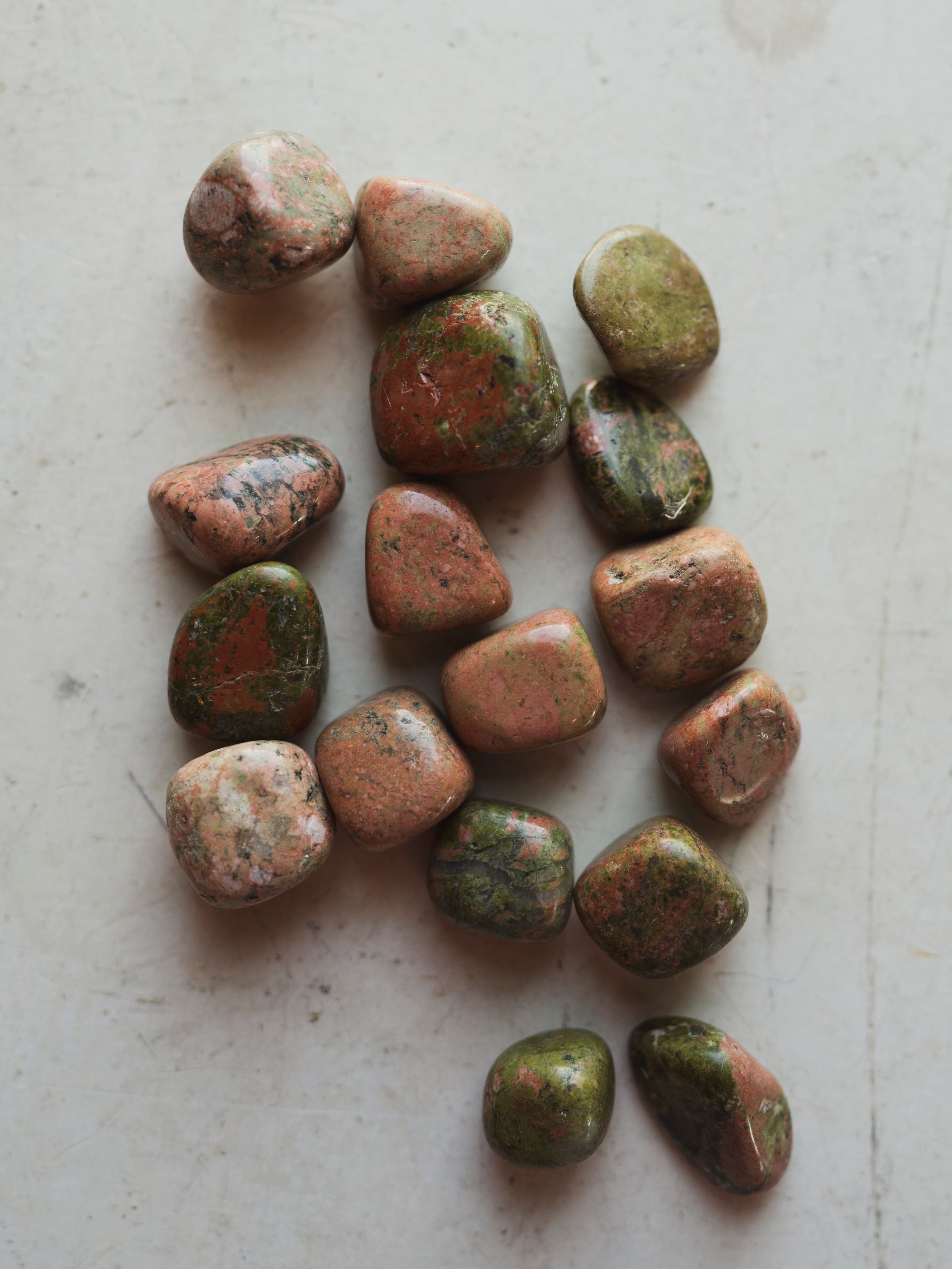 .5-1.25" Polished Unakite, BKRM304