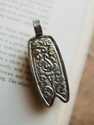 Carved Labradorite Cicada Pendant, CA254