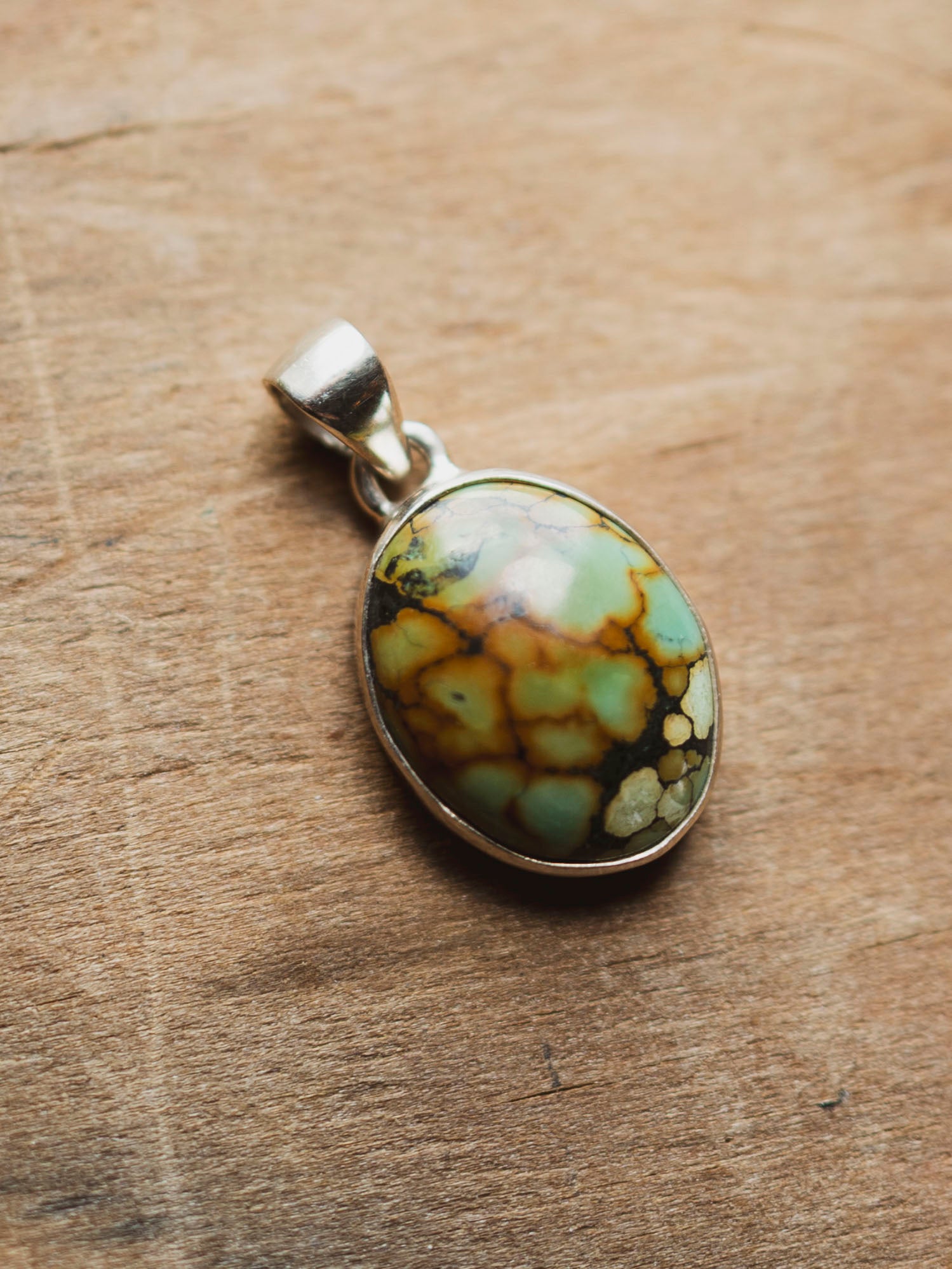 Sterling Silver Turquoise Pendant, CA41