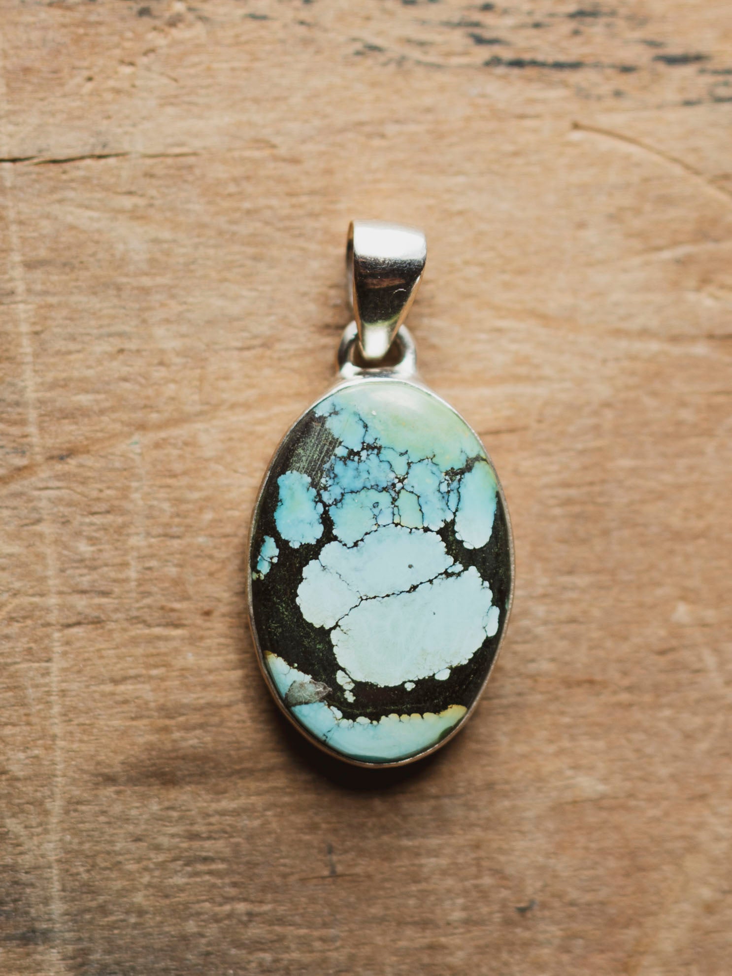 Sterling Silver Turquoise Pendant, CA41