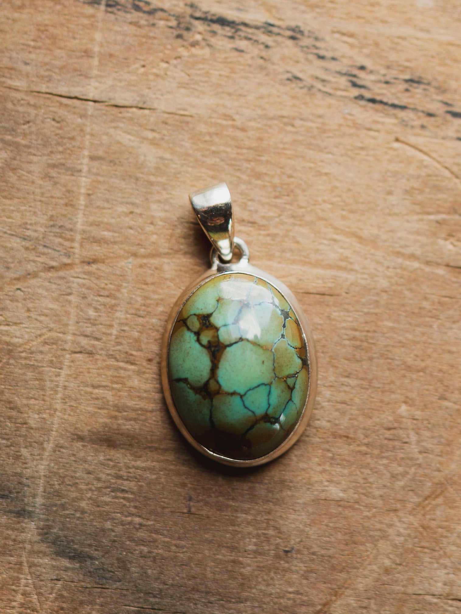 Sterling Silver Turquoise Pendant, CA41