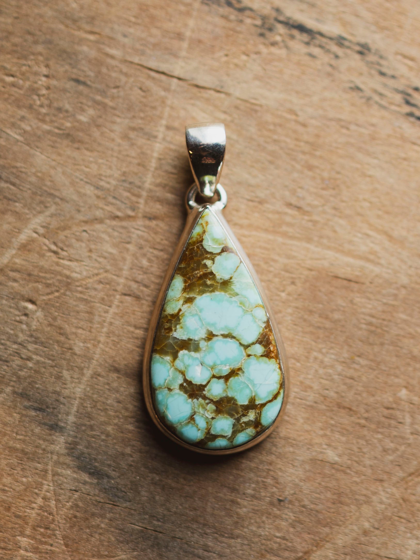 Sterling Silver Turquoise Pendant, CA41