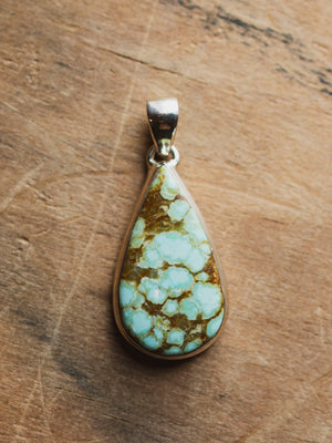 Sterling Silver Turquoise Pendant, CA41