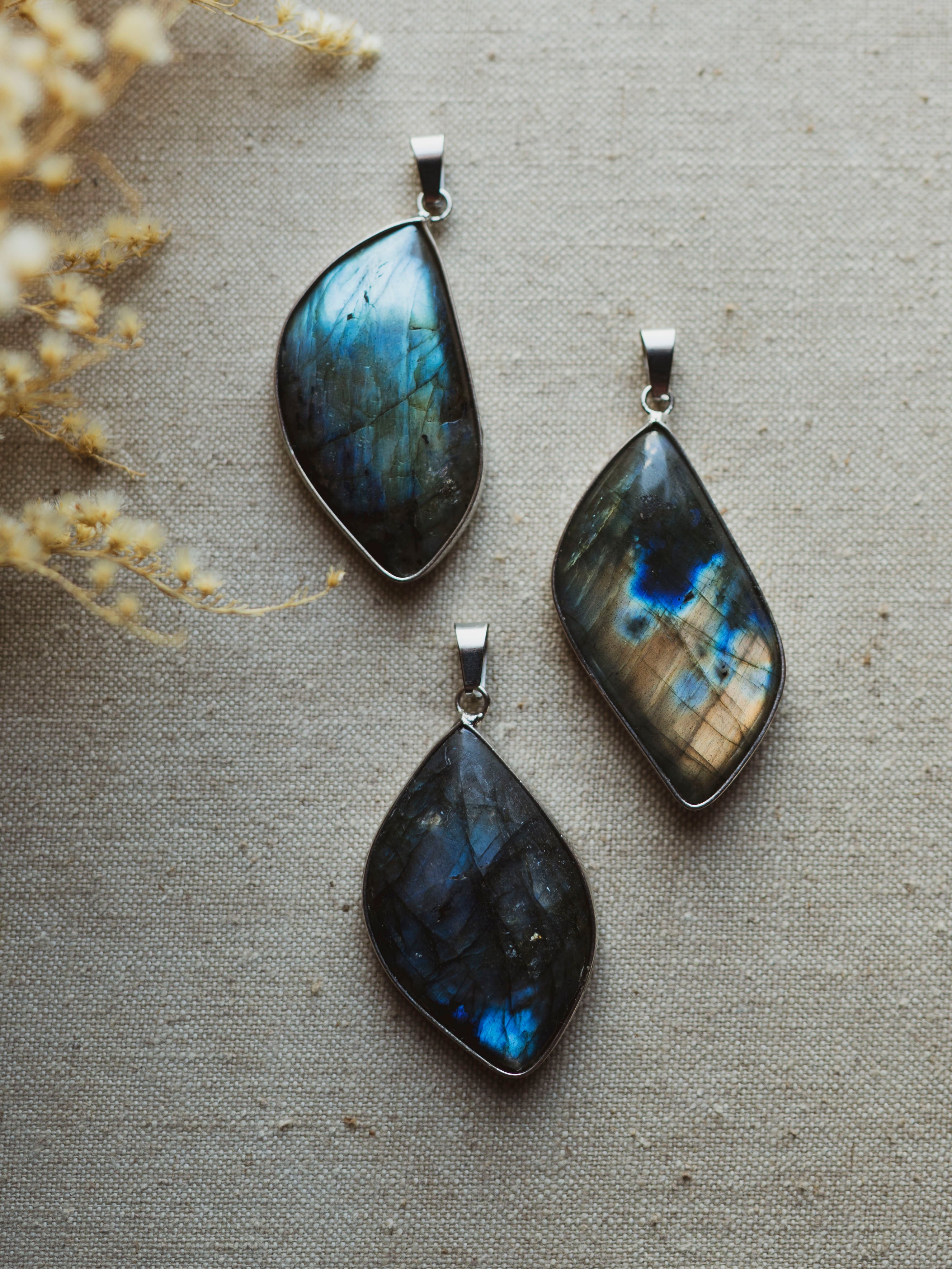 Labradorite and Silver Pendant, CA31