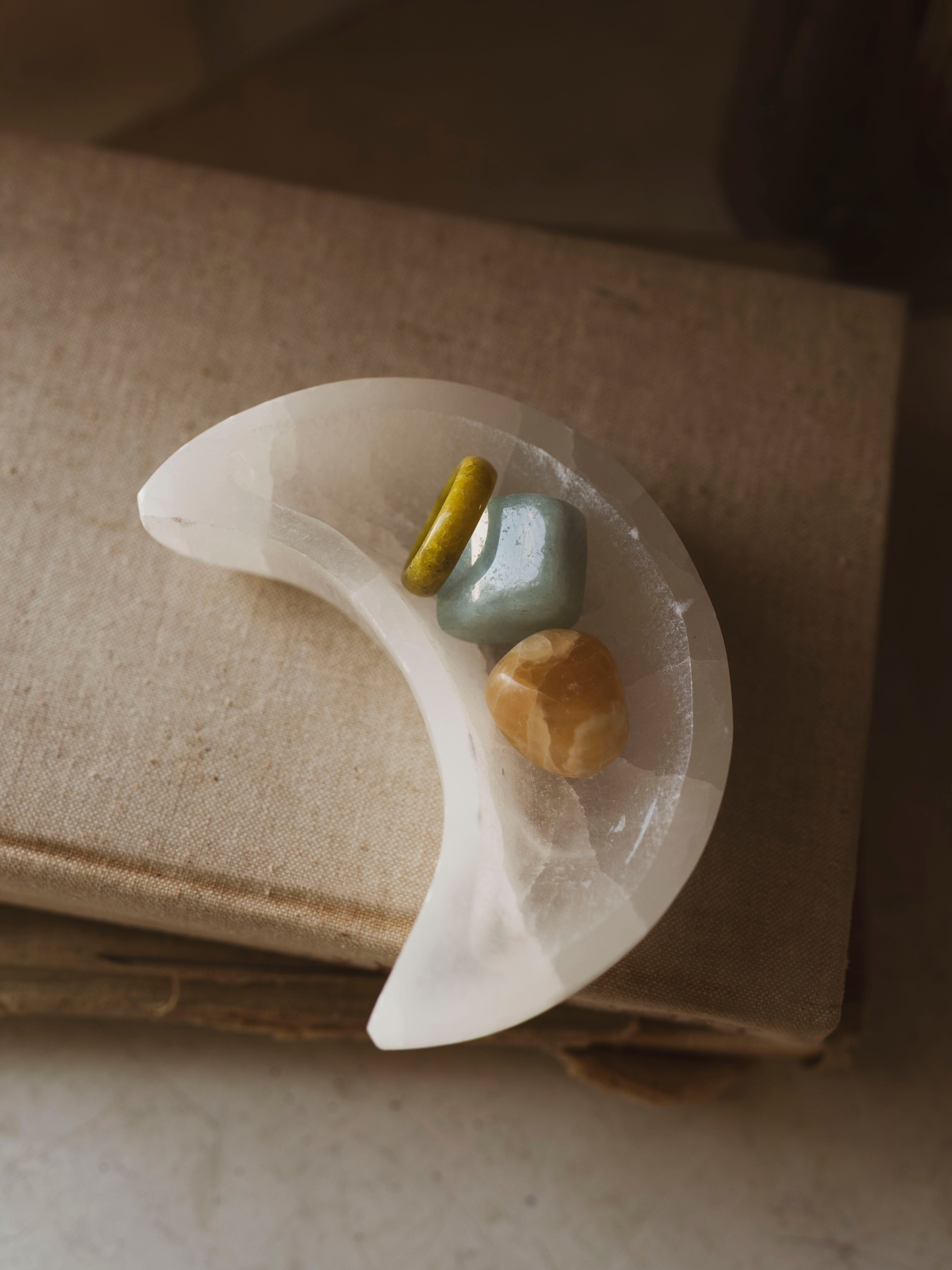 Selenite Moon Bowl, RM1212
