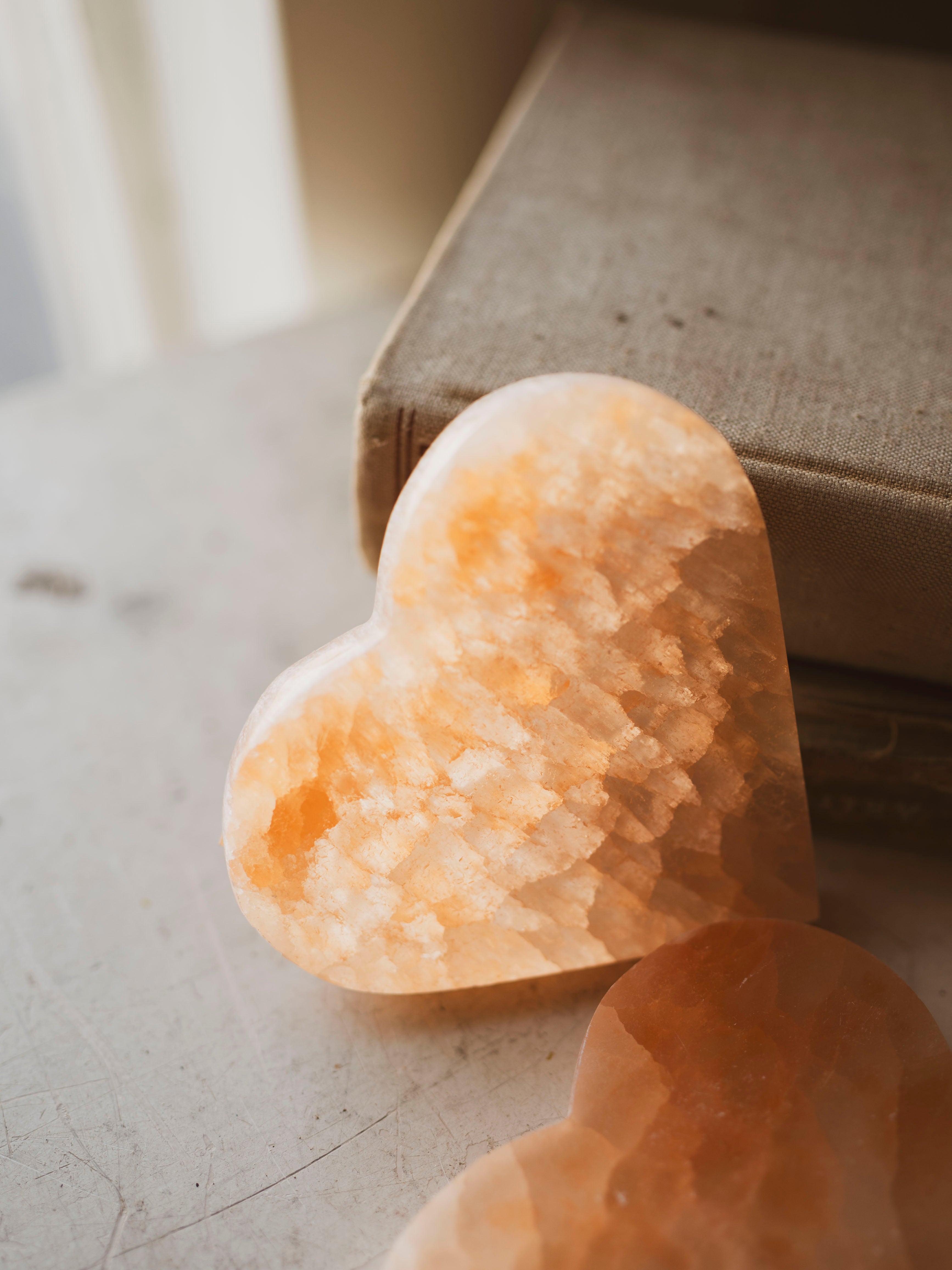 Orange Selenite Heart Disc, RM1219