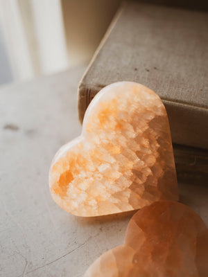 Orange Selenite Heart Disc, RM1219