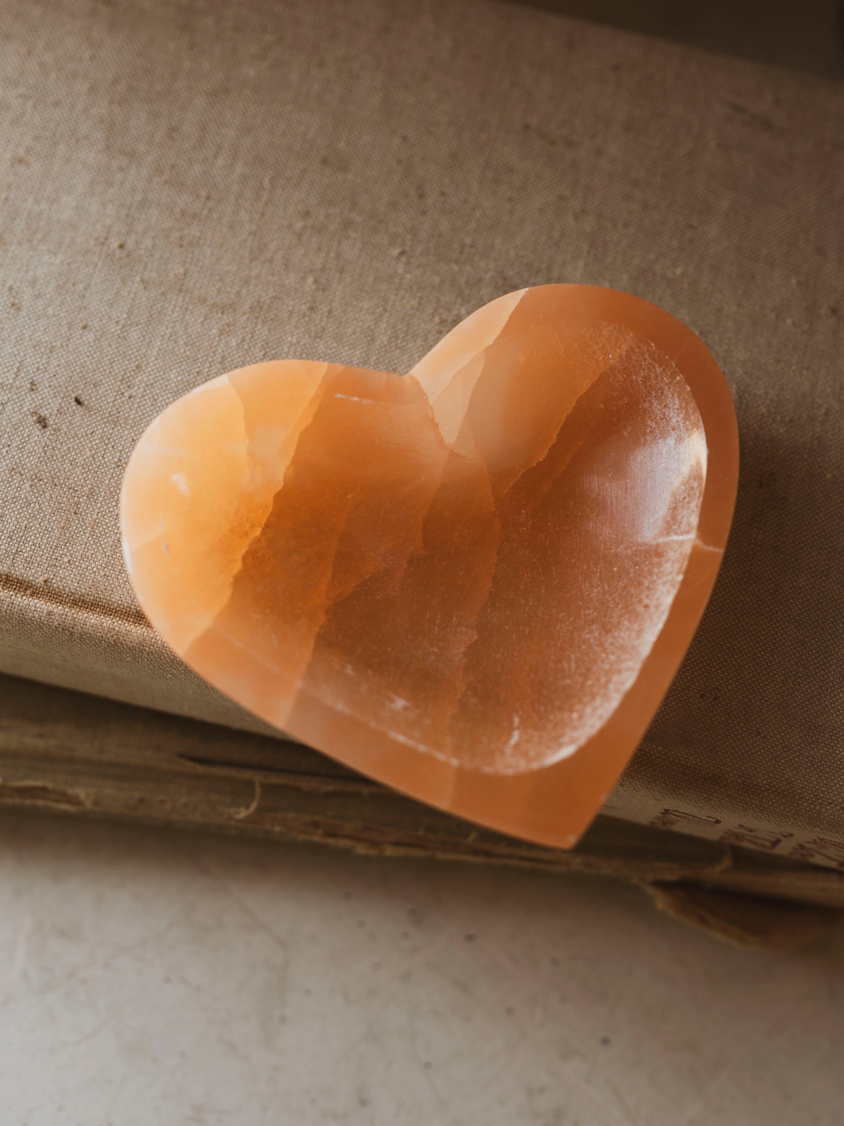 Orange Selenite Heart Bowl, RM1156