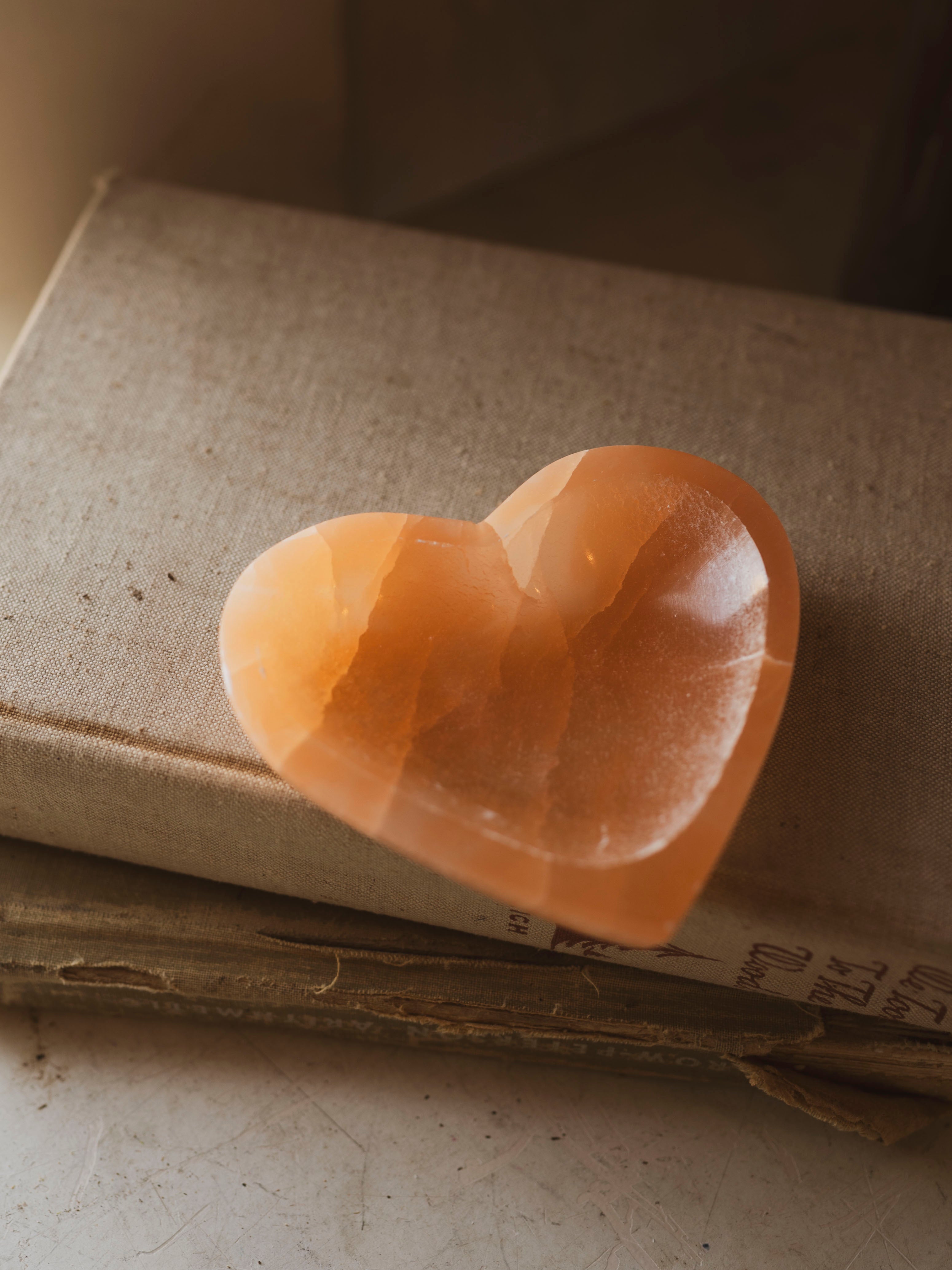 Orange Selenite Heart Bowl, RM1156