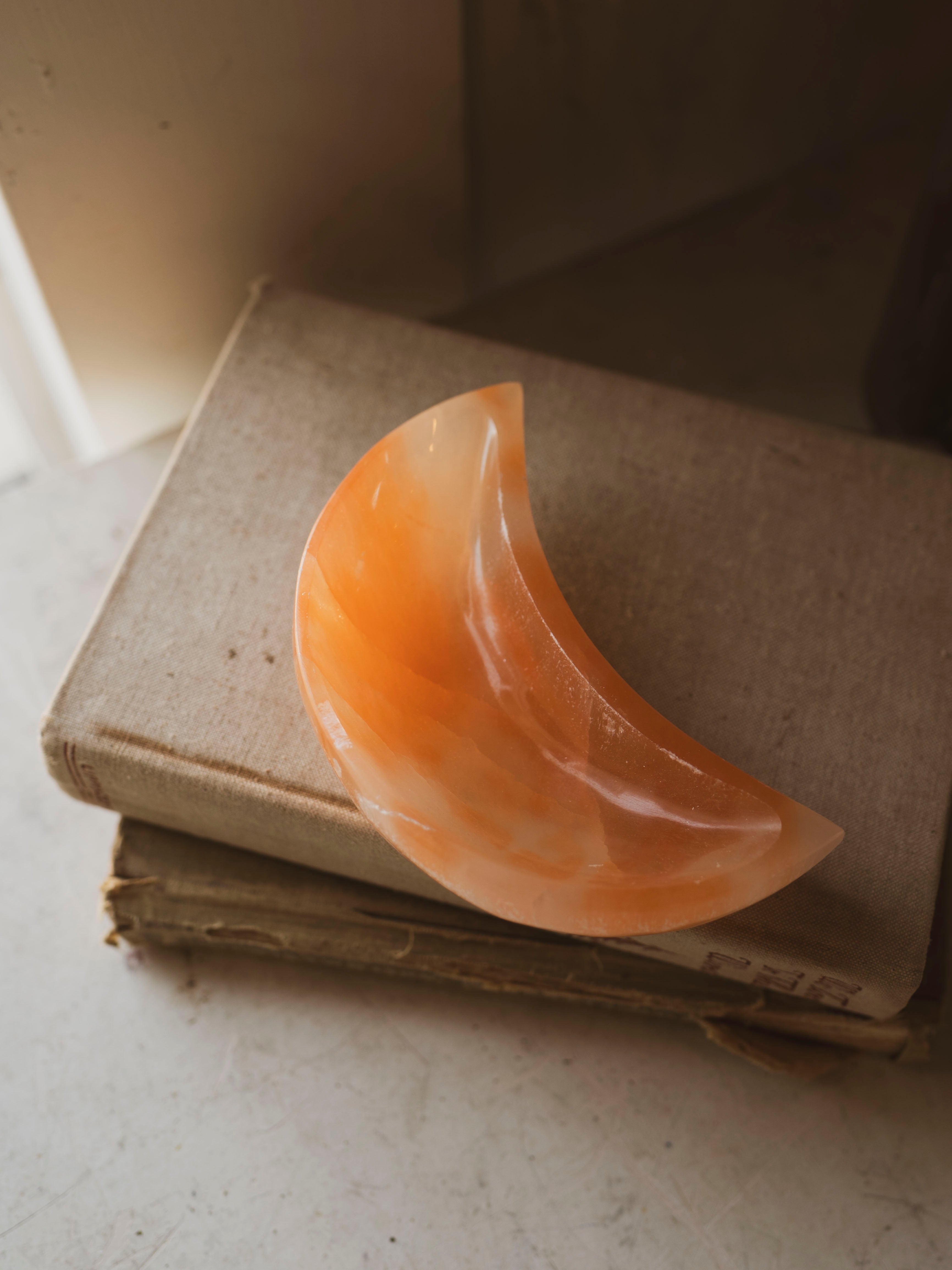 Orange Selenite Moon Bowl, RM1207