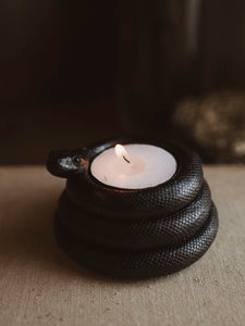 3" Black Snake Tealight Candle Holder, HD176