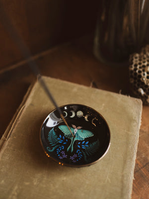 Ceramic Luna Moth Incense Holder, HD1348