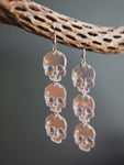 Iridescent Skull Earrings , CA357