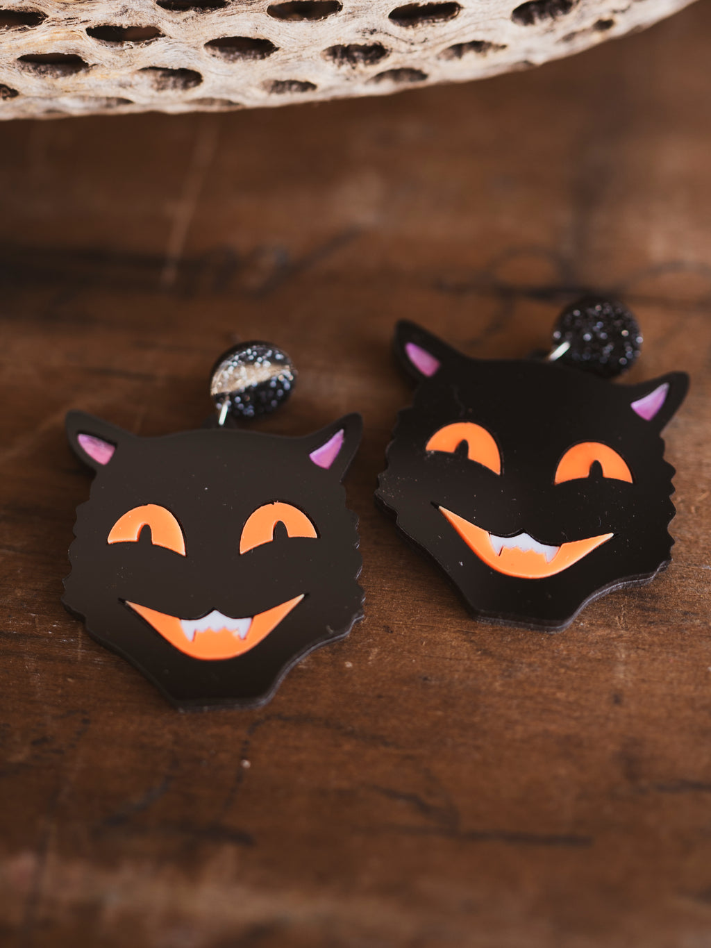 Halloween Cat Earrings, CA593