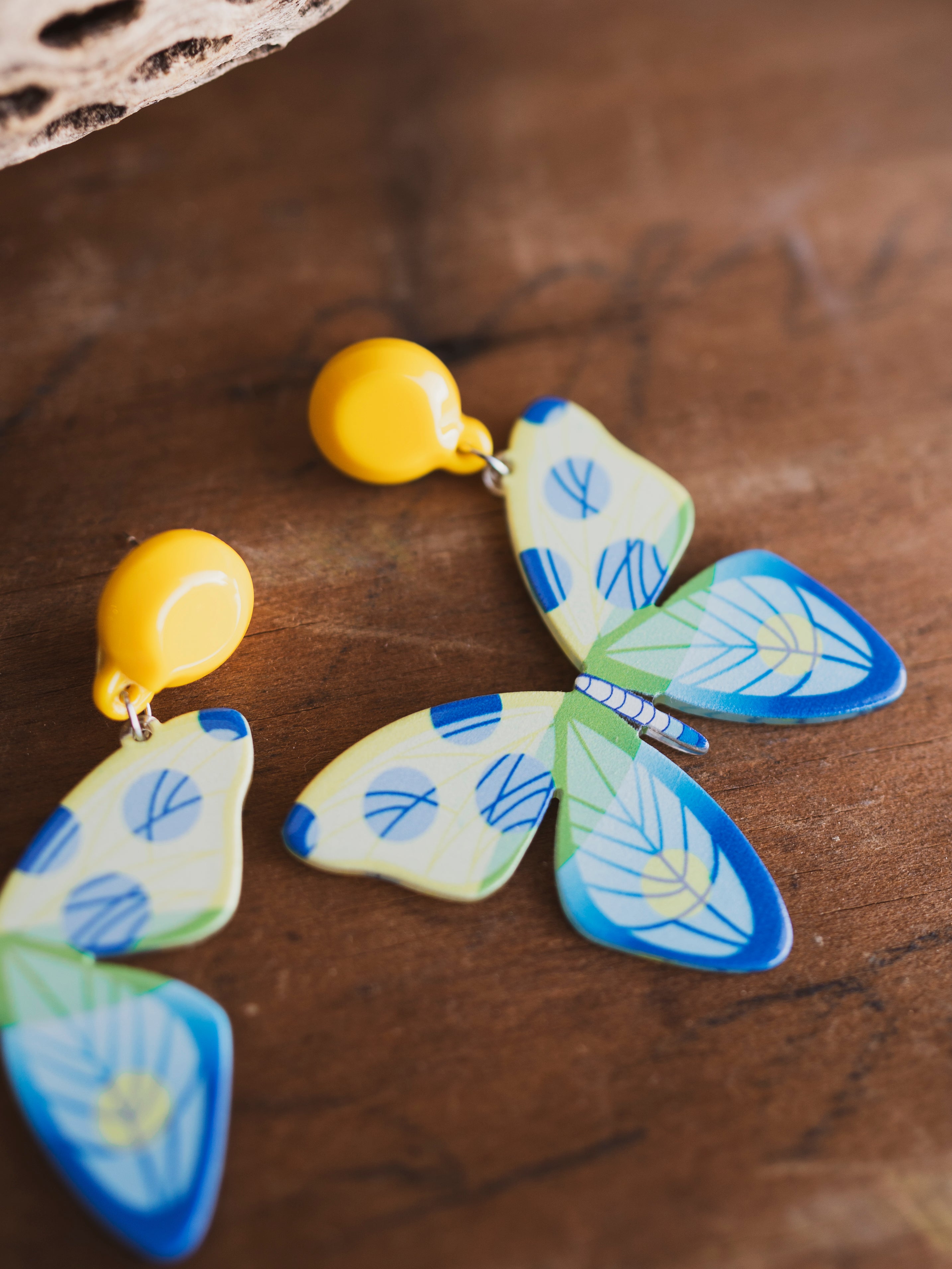 Blue Butterfly Earrings, CA190