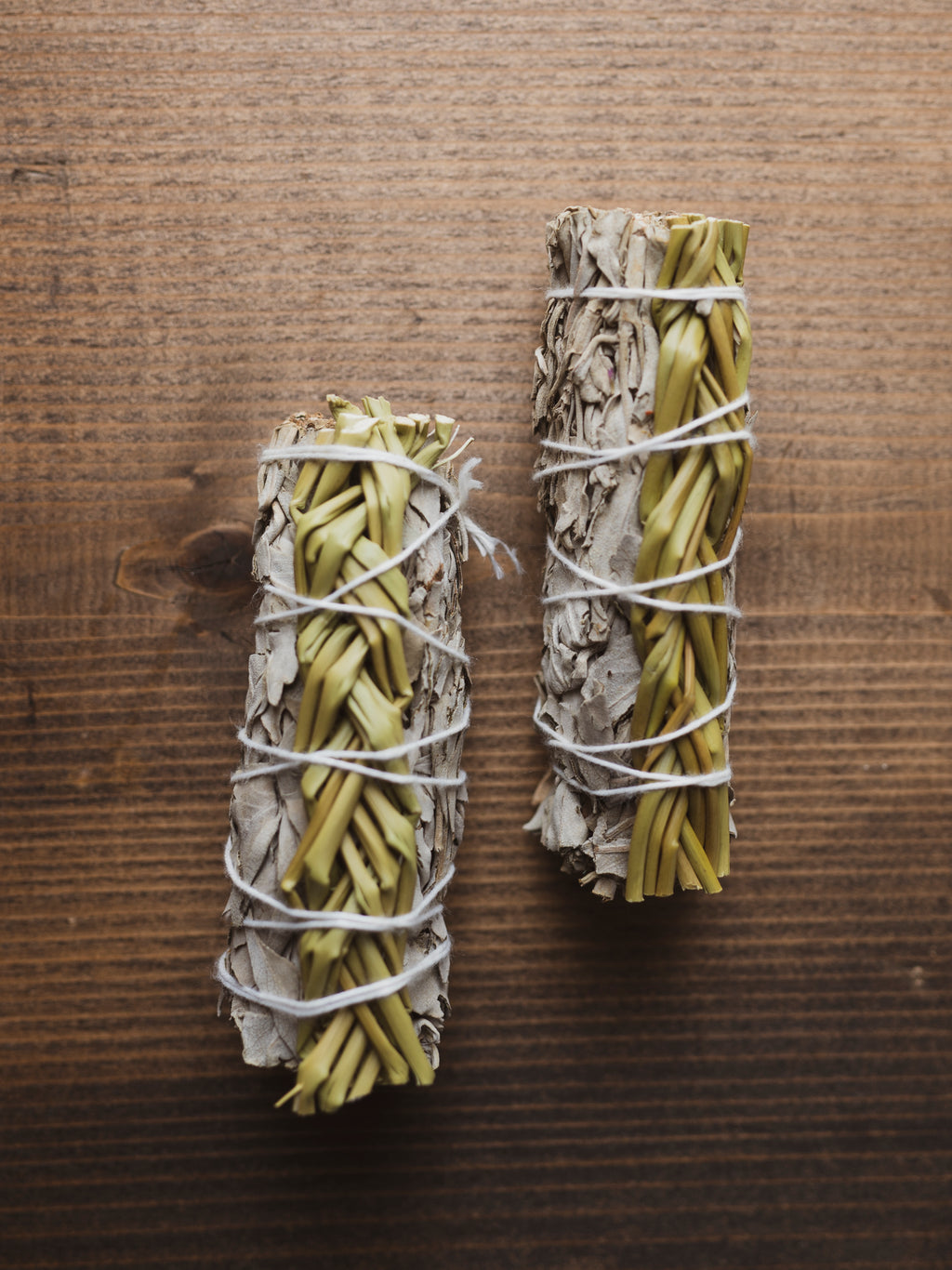 4" Sweetgrass Braid & White Sage Bundle, HD87