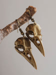 Assorted 3D Replica Raven Skull Dangle Earrings, CA814