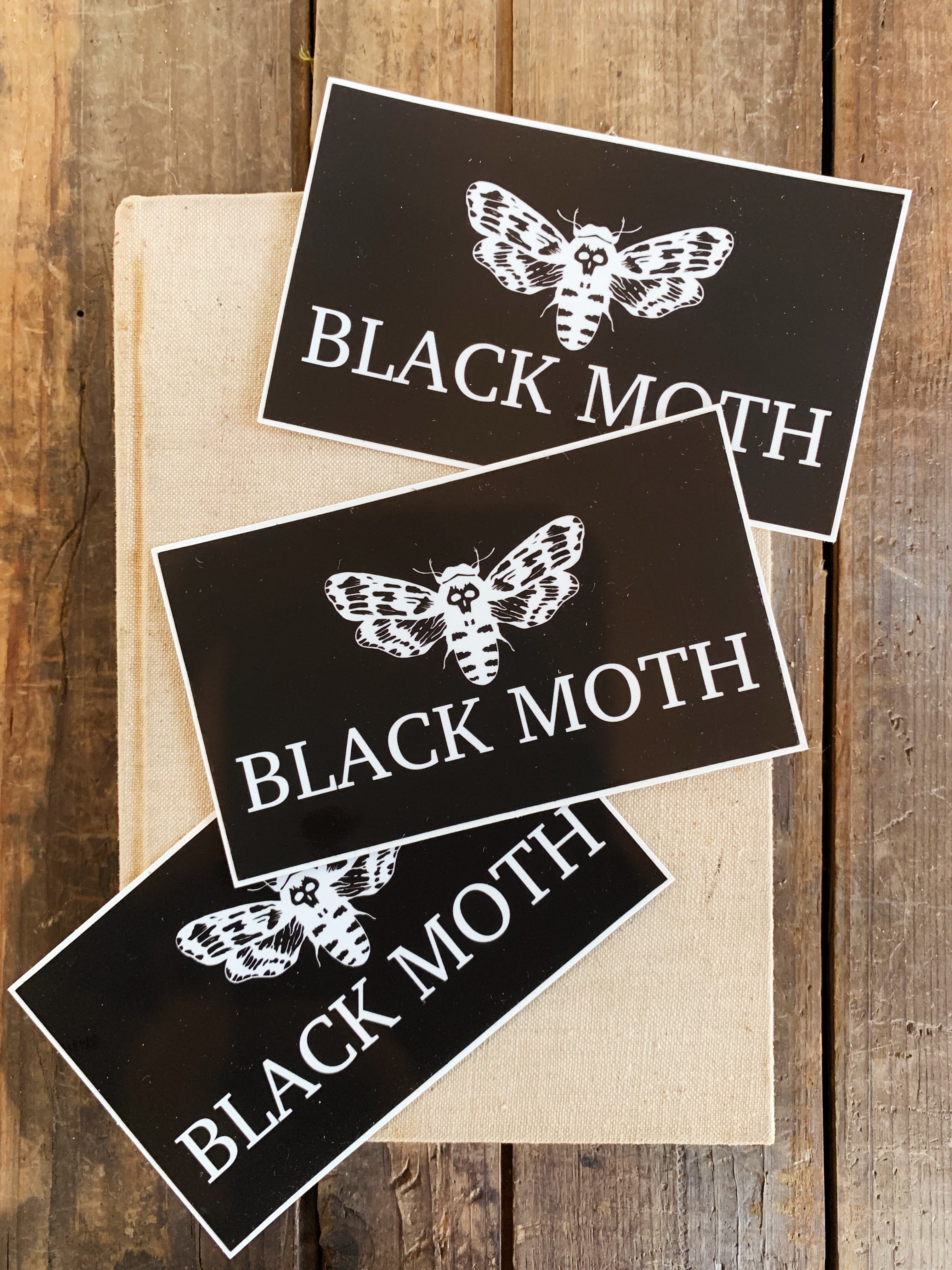 3" Black Moth Sticker, ST033